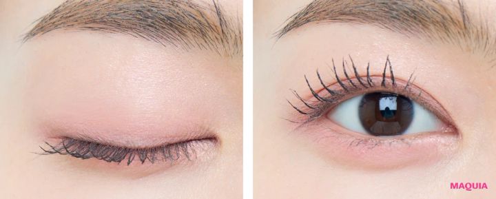 2026年春新作コスメ ケイト バウンシーチークシャドウ PK-2 二重の仕上がり