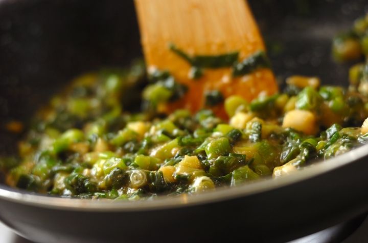 ネギみそおにぎりの作り方1