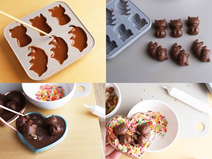 板チョコと100均トレーで簡単立体ショコラトレーレシピ03