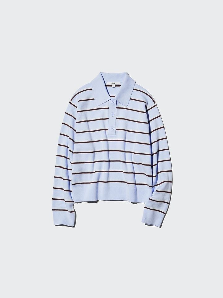 ユニクロのスムースコットンポロセーター