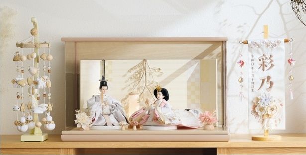 飾り付けできる親王ケース飾り・親王飾り「クリスタル煌舞絵巻」