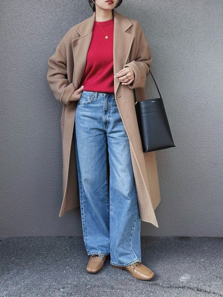 ワイドデニムコーデ1