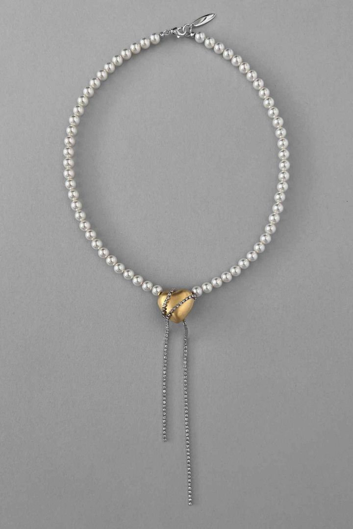 画像: 【MONDAY EDITION】Moonlit Heartstrings Pearl Necklace¥18,150 monday-editon.jp