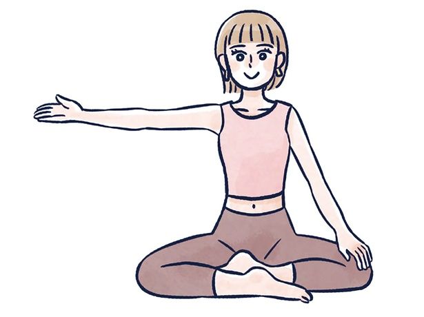 手のひらを天井に向ける （C）くもや あきこ、ちぴ／KADOKAWA