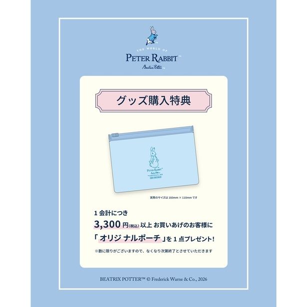 3300円以上の購入でオリジナルポーチをプレゼント