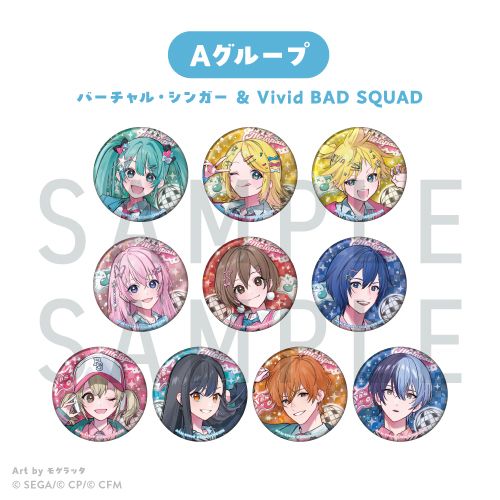 ホログラム缶バッジA(バーチャル・シンガー＆Vivid BAD SQUAD)