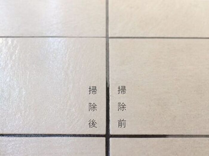 玄関タイルの掃除、面倒じゃない？あっという間にピカピカになりますよ！