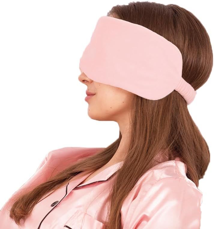  眠活研究所 入眠 耳まで アイマスク 安眠 快眠 睡眠 グッズ 温め (ピンク)