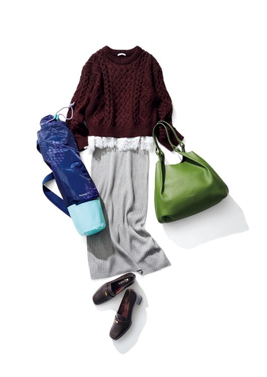 【毎日コーデ】 シーズンムード高まるチョコレート色ニットを主役に