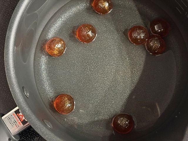 カンロ飴を加熱