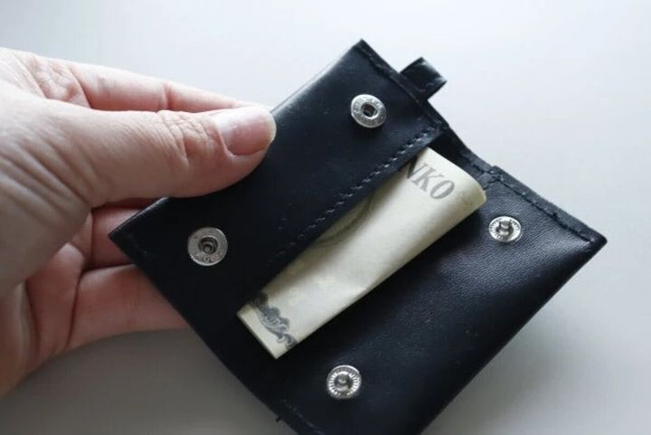 ダイソー ミニコインケース（A、合皮） 使用例 お札