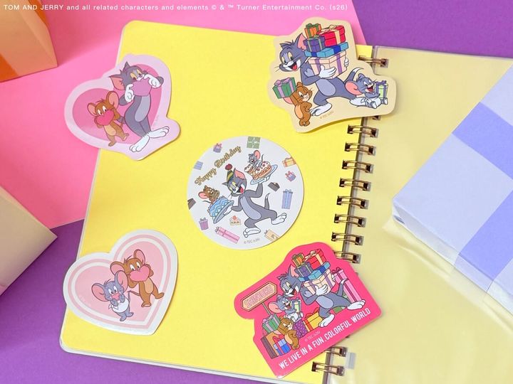 TOM and JERRY × Flapper 描き下ろしイラスト ステッカーセット00