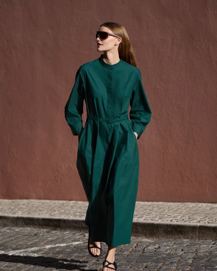 コットンボリュームスリーブワンピース ￥4,990