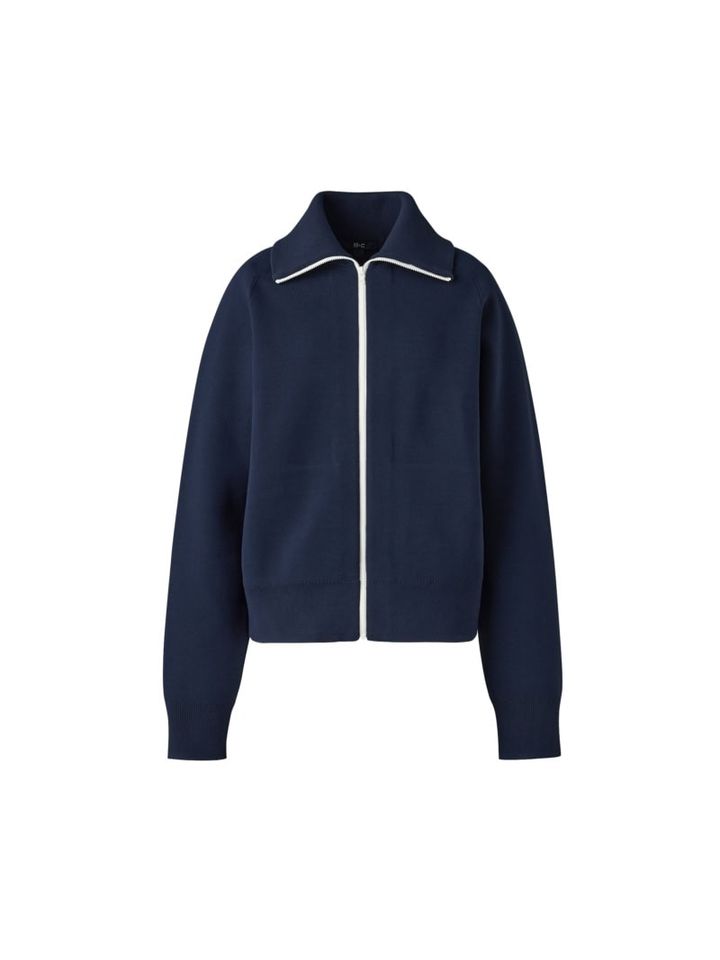 ミラノリブフルジップカーディガン（NAVY）￥5,990