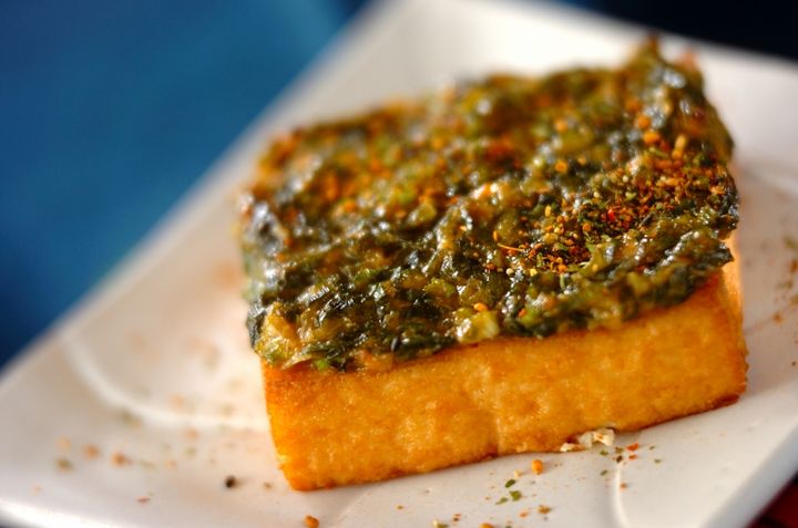 厚揚げのネギみそ焼き