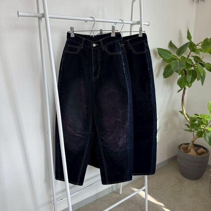 しまむらのフロッキーデニムパンツ（anna）