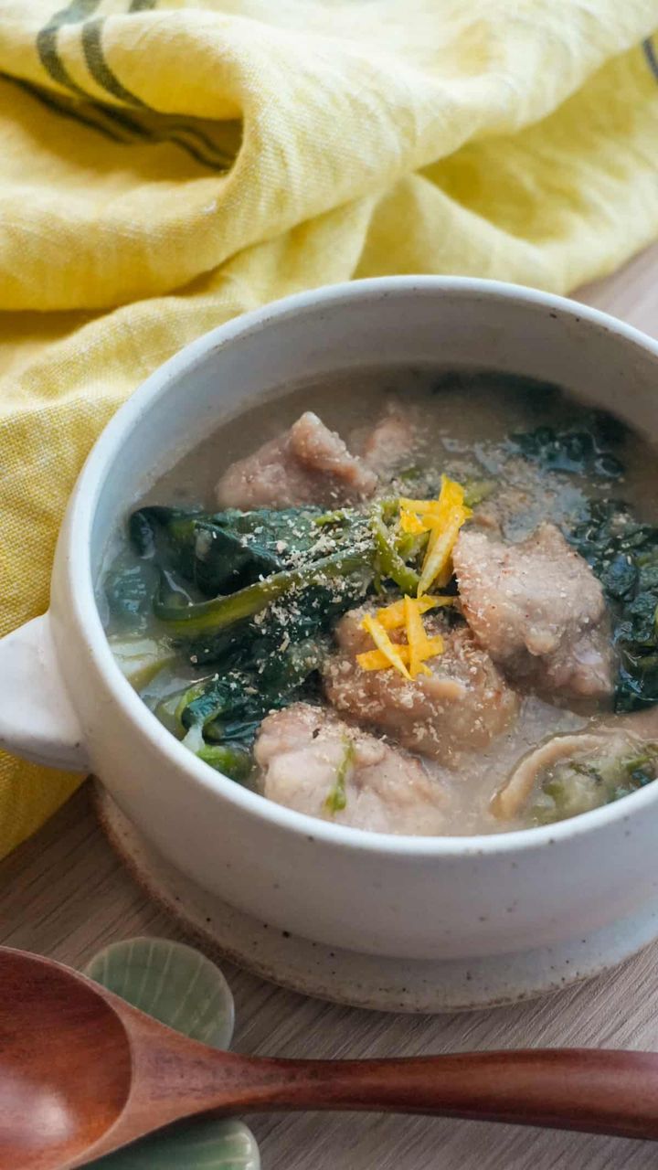 ちぢみほうれん草のおろし煮