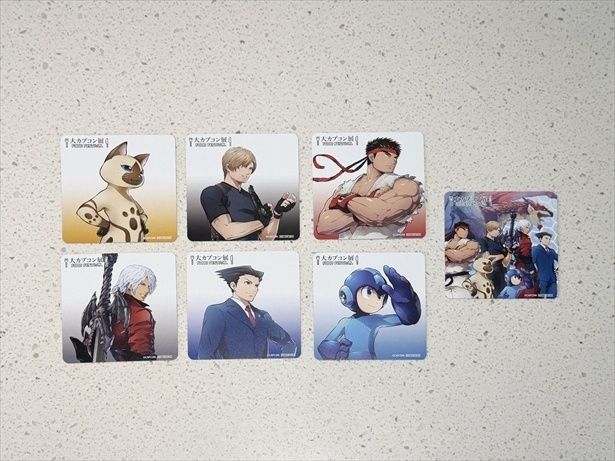 オリジナル紙コースターは大カプコン展のビジュアルです