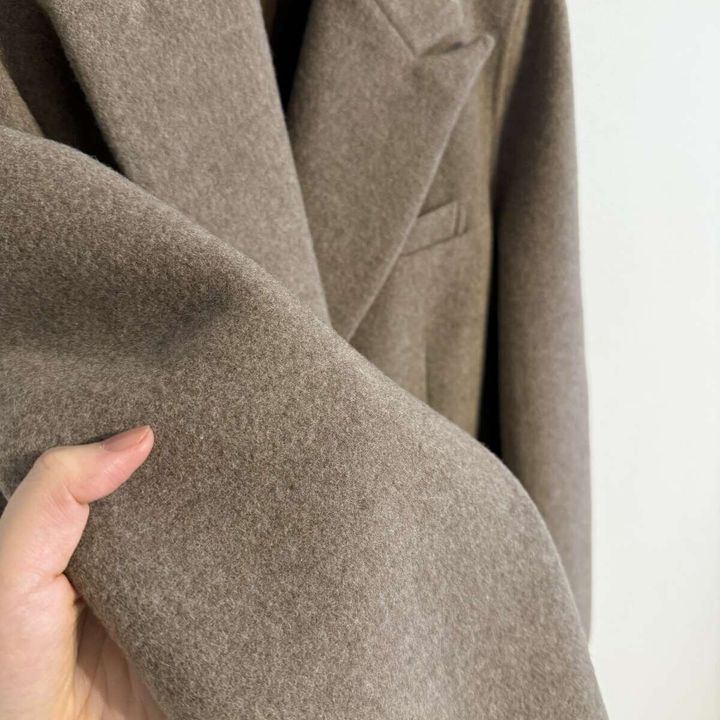 Curensologyウールボンディングジャケットの素材感