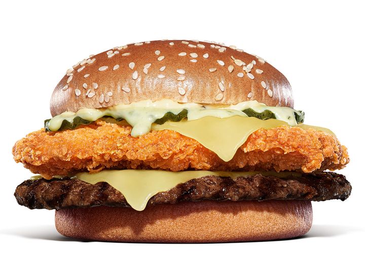 チキン＆ビーフ ビッグマウスホワイトバーガー