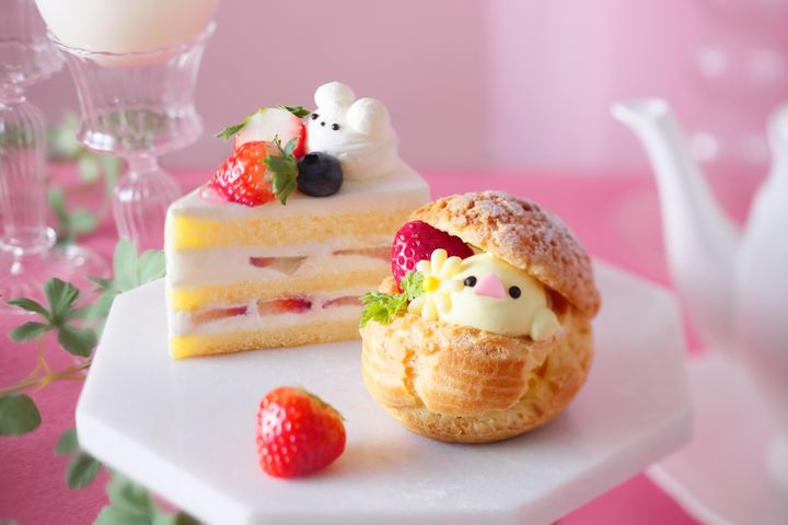 くまさんのショートケーキ 苺とことりのシュー