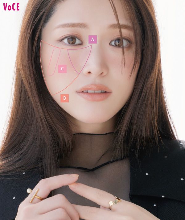 イガリチークの塗り方「たるみ」対策