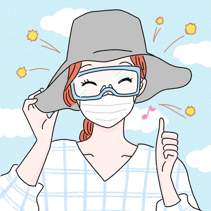 花粉 肌荒れ くしゃみ 鼻水 目のかゆみ 花粉症 予防法 ベースメイク