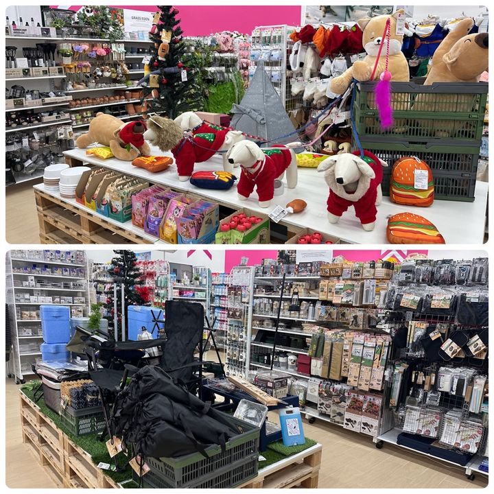ペット用品やキャンプ用品もある