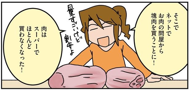 ネットで塊肉を購入！ （C）さーたり／KADOKAWA