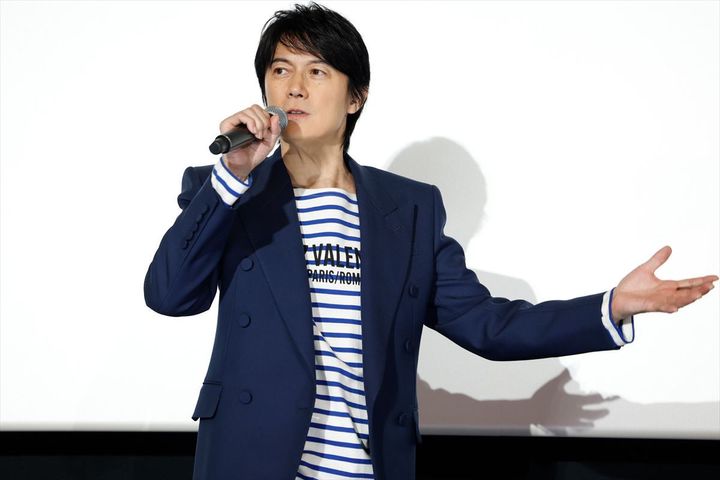 『FUKUYAMA MASAHARU LIVE FILM＠NAGASAKI 月光 ずっとこの光につながっていたんだ』完成披露上映会に登壇した福山雅治 （C）2026Amuse Inc. width=