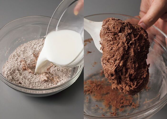 シフォン型で焼くと美味しい！「チョコちぎりパン」の作り方。生地に生クリームを加えて、しっとりした焼き上がりに♪