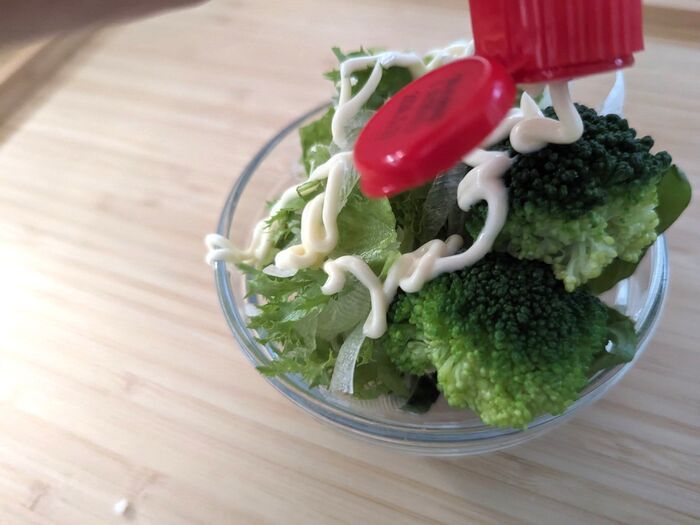 マヨネーズの最後、数mgまで使い切るには！？メーカー公式のおすすめ方法に合わせワザで完璧だった♡