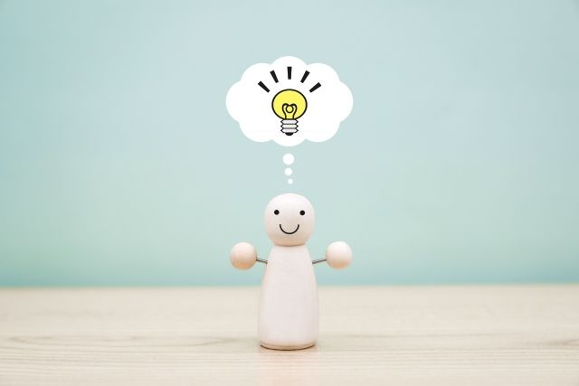 ひらめいた人のイメージ