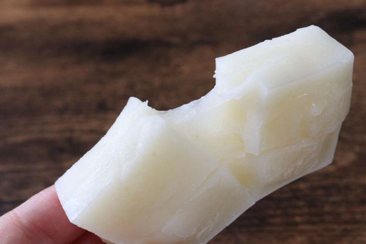 ダイソー 電子レンジ調理器（餅用） 仕上がり 中