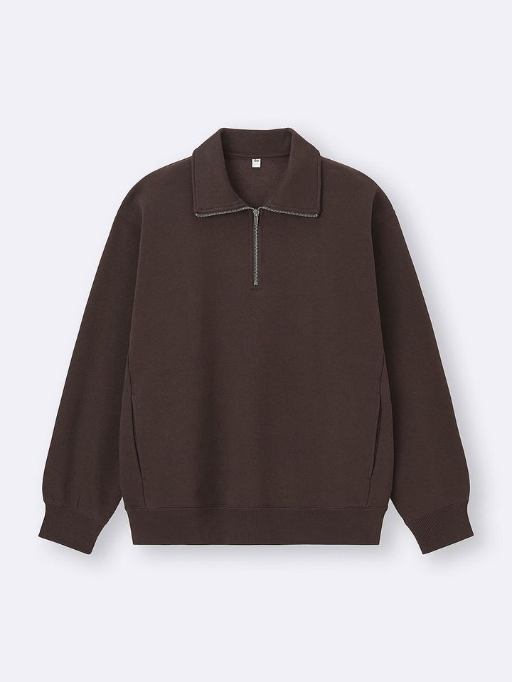 GUのヘビーウェイトスウェットハーフジッププルオーバー