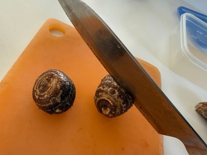 表面に切れ目を入れる