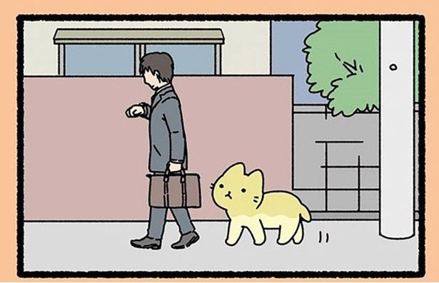 職場にまで!? ご主人様のそばを片時も離れたくない「べとべとさん」 （C）ぱんだにあ／竹書房