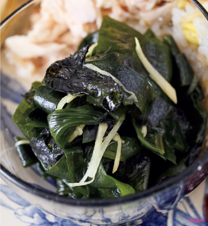 料理家 長谷川あかりさん 体すっきりワンプレート 【副菜】刺身用わかめと韓国のりのしょうがあえ