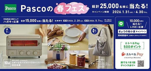 今年も「Pascoの春フェス」がはじまる！「リサとガスパール」のコラボグッズを含む豪華賞品をチェック
