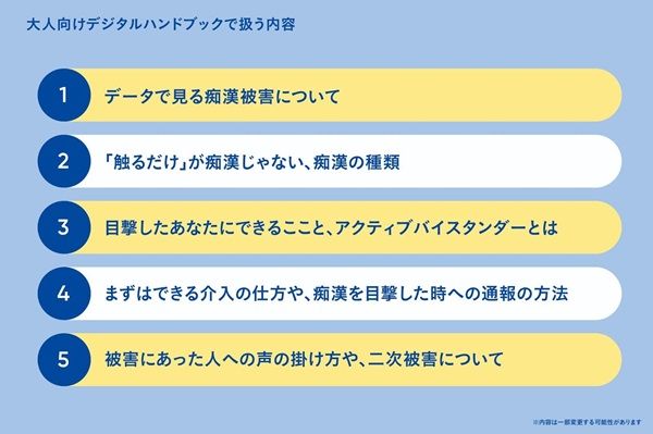 心理士監修の痴漢抑止ハンドブック制作プロジェクト開始！学生と大人それぞれに届ける