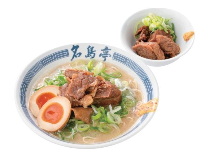 名島亭「たっぷり葱の国産牛筋ラーメン」