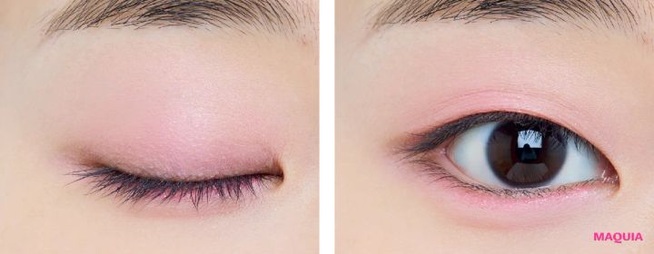 2026年春新作コスメ キャンメイク プランぷくコーデアイズ 06 一重におすすめの塗り方 仕上がり