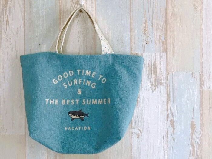 100均のコットンマットが可愛い「トートバッグ」に大変身♡切って縫うだけの簡単リメイク！