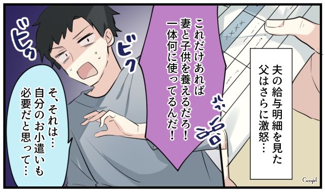 「一体なにに使ってるんだ！」給与明細を隠して贅沢するモラハラ夫を父が一喝した話