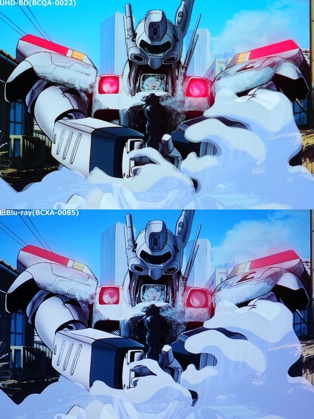 4Kリマスターによって、ダイナミックな魅力が倍増！ [c]1989 HEADGEAR／BANDAI VISUAL／TOHOKUSHINSHA ※画像は編集部にてモニターを撮影したもの