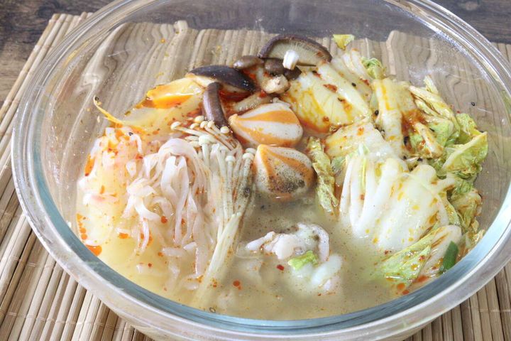 耐熱ガラスボウル（23.6cm、2.4L） マーラータン風鍋完成