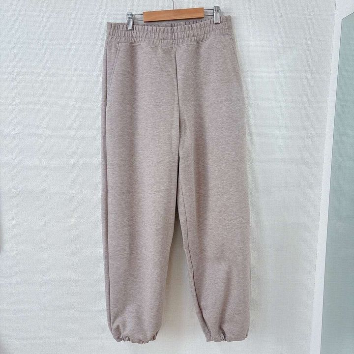 ユニクロスウェットワイドパンツのドローコード シルエット調整