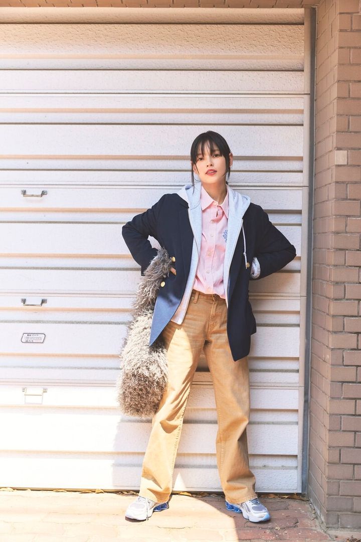 【夏子】カラーデニムパンツ de 着まわし4変化