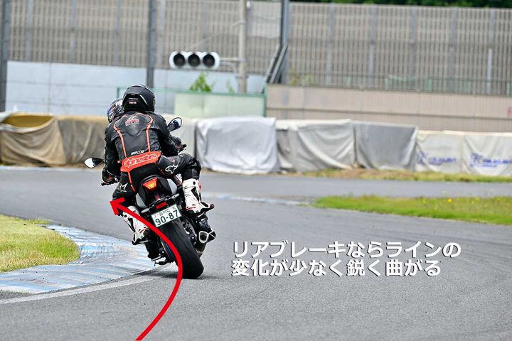 タンデム走行はわかることがたくさん！ 原田さんのリアブレーキ術を編集藤田が体験！