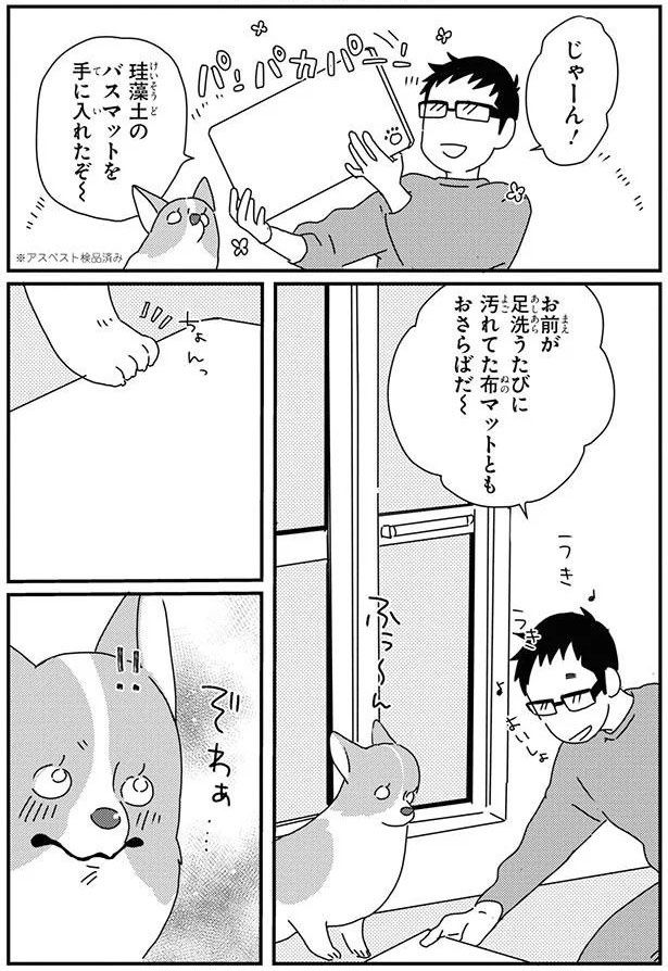 珪藻土のバスマットを手に入れたぞ～ (C)らくだ／KADOKAWA